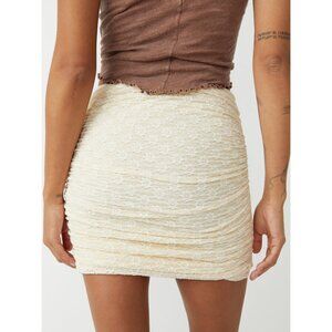 FREE PEOPLE Ona Convertible Ruched Skirt/top Cream Sz S NWT♥️